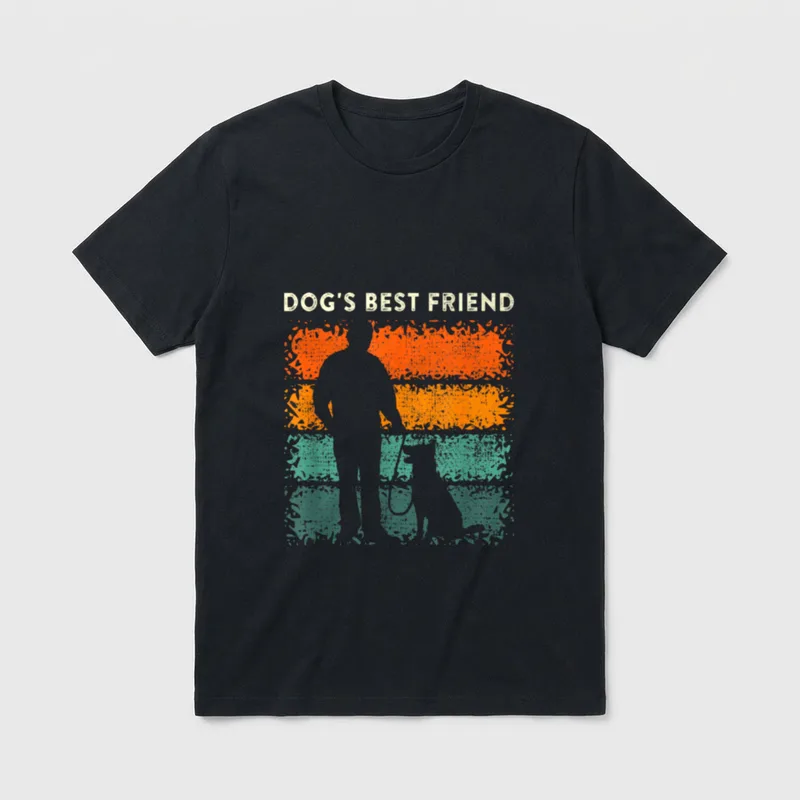 Dog's Best Friend Dog T-Shirt – Klassisches T-Shirt in Schwarz