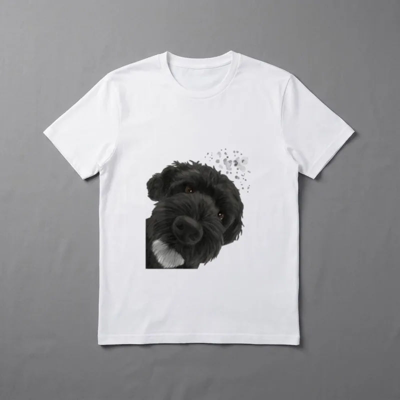 Neugieriger Hund Portugiesischer Wasserhund T-Shirt – Klassisches T-Shirt in Schwarz