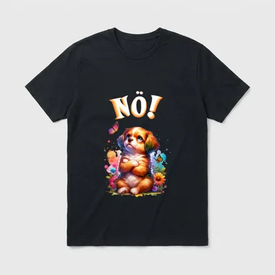 Hund Lustiger Spruch Nö! Lustige Hundesprüche T-Shirt – Klassisches T-Shirt in Schwarz