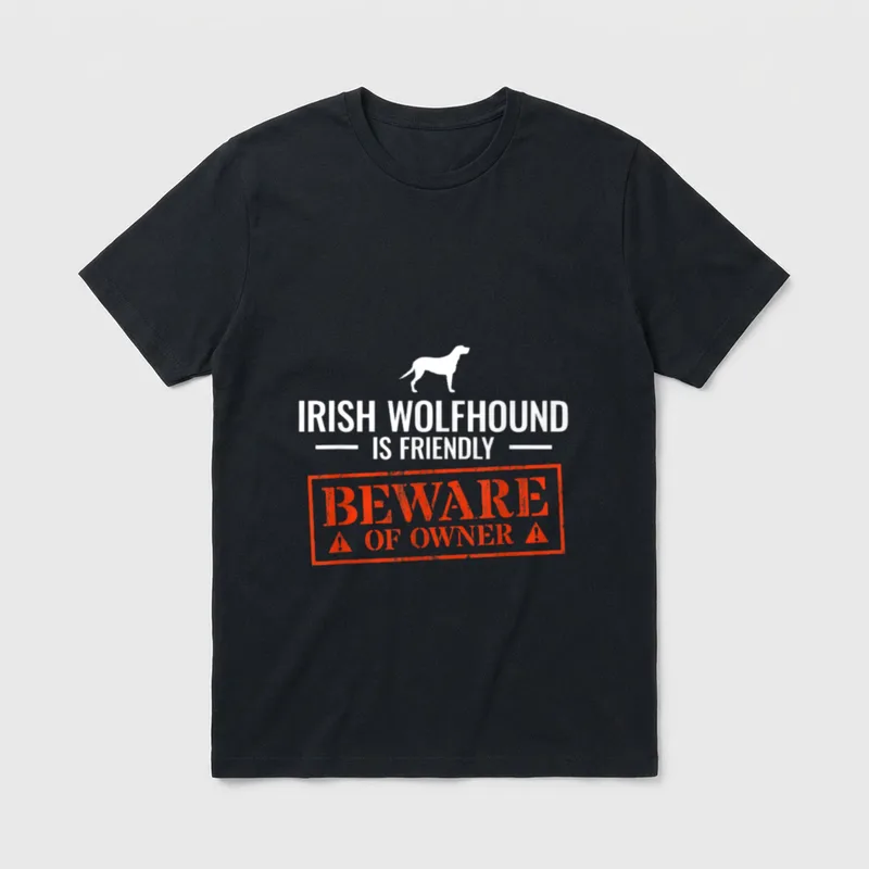 Irischer Wolfshund Lustige Hundesprüche T-Shirt – Klassisches T-Shirt in Schwarz