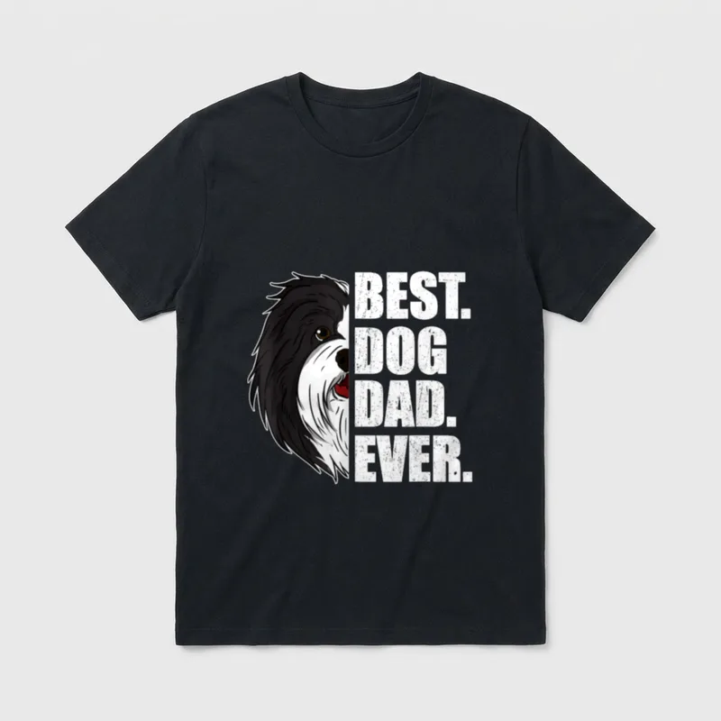 Best Dog Dad Ever Lustige Hundesprüche T-Shirt – Klassisches T-Shirt in Schwarz