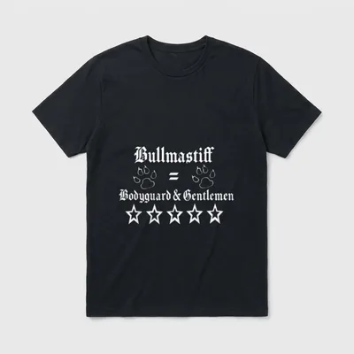 Bullmastiff Hunde Sprüche T-Shirt – Klassisches T-Shirt in Schwarz