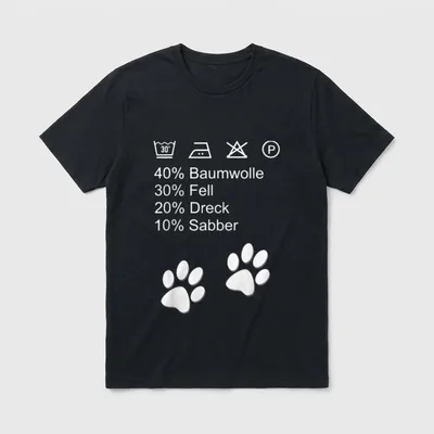 Hunde Hundemotiv Hundepfote Dog T-Shirt – Klassisches T-Shirt in Schwarz