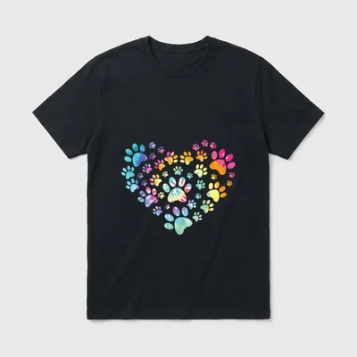 Hunde Pfote Hund Haustier T-Shirt – Klassisches T-Shirt in Schwarz