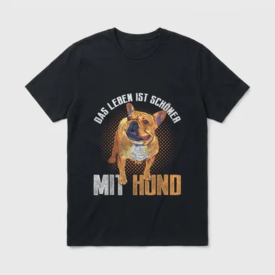 Das Leben ist schöner T-Shirt 1066 – Klassisches T-Shirt in Schwarz