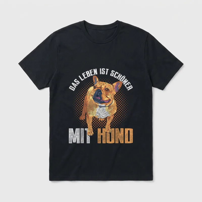Das Leben ist schöner T-Shirt 1066 – Klassisches T-Shirt in Schwarz