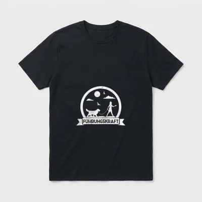 Führungskraft von Hunden Lustiges T-Shirt 1068 – Klassisches T-Shirt in Schwarz
