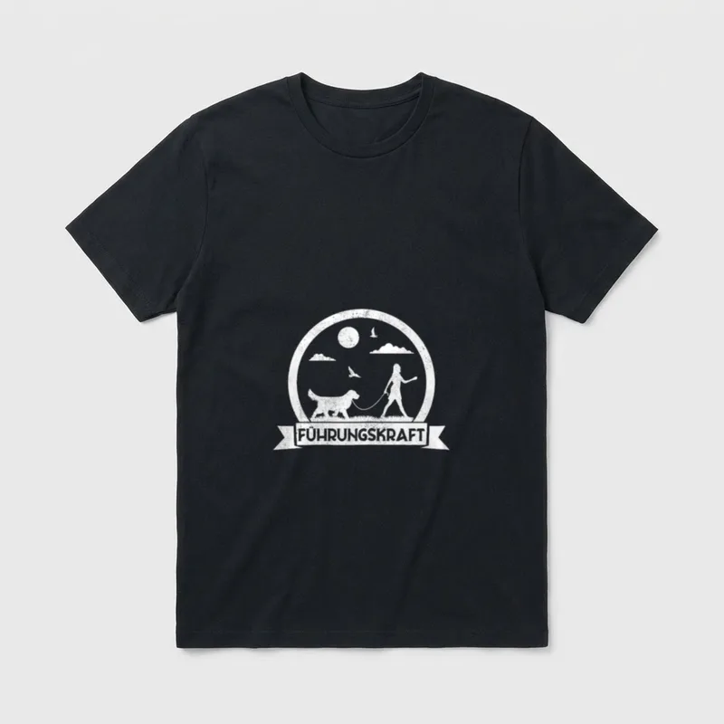 Führungskraft von Hunden Lustiges T-Shirt 1068 – Klassisches T-Shirt in Schwarz