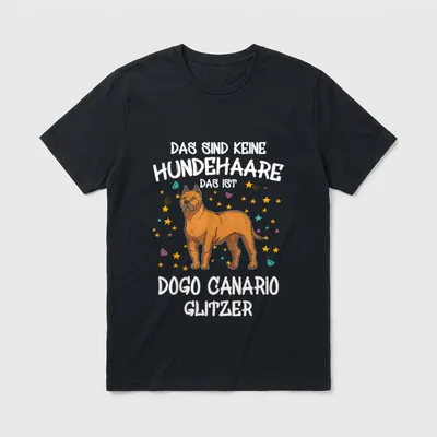 Dogo Canario Glitzer Hundehalter T-Shirt – Klassisches T-Shirt in Schwarz