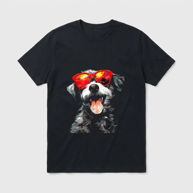 Lachender Hund Sonnenbrille T-Shirt – Klassisches T-Shirt in Schwarz