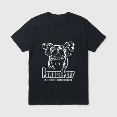Powder Puff cooler Hund T-Shirt – Klassisches T-Shirt in Schwarz