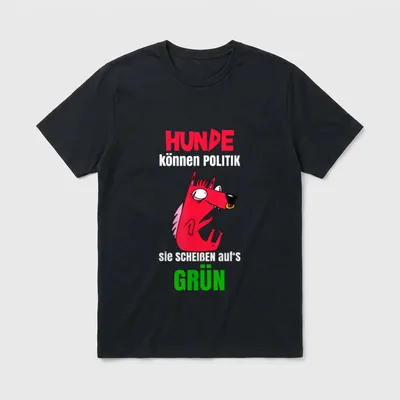 Grüne Nein Danke als Lustiger Hunde Spruch