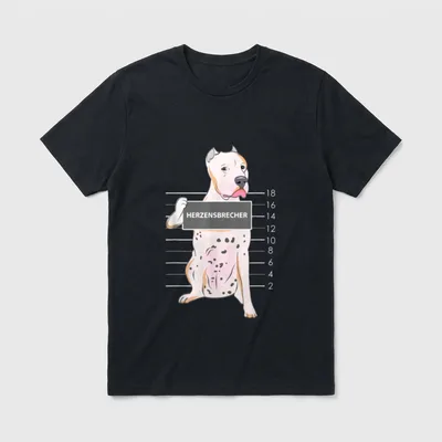 Dogo Argentino Hund Lustig T-Shirt – Klassisches T-Shirt in Schwarz