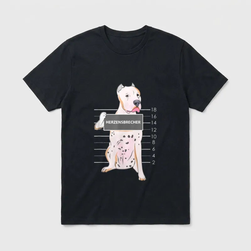 Dogo Argentino Hund Lustig T-Shirt – Klassisches T-Shirt in Schwarz