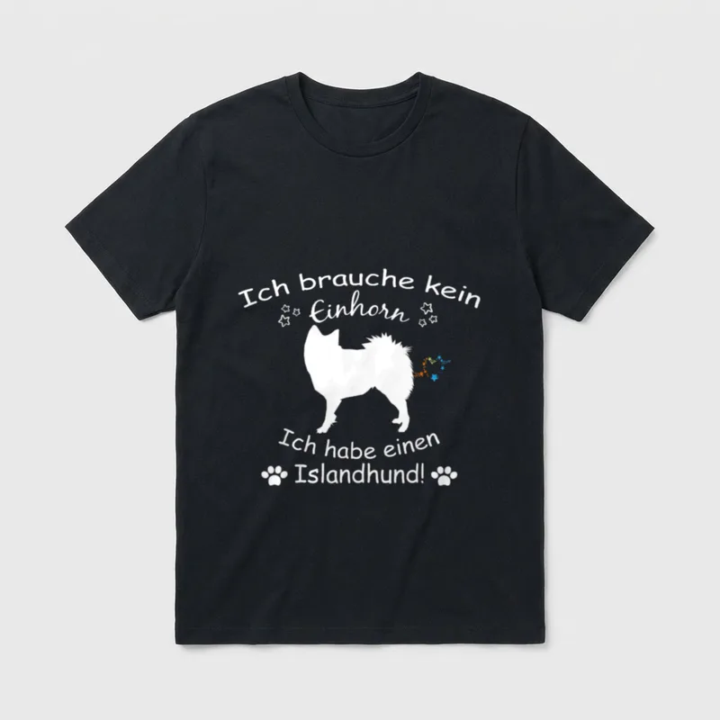 Islandhund Islandhund Hund T-Shirt – Klassisches T-Shirt in Schwarz