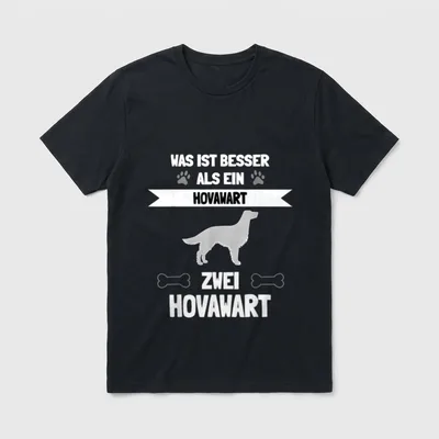 Hovawart Hunde Pfoten Hundesprüche T-Shirt 1114 – Klassisches T-Shirt in Schwarz