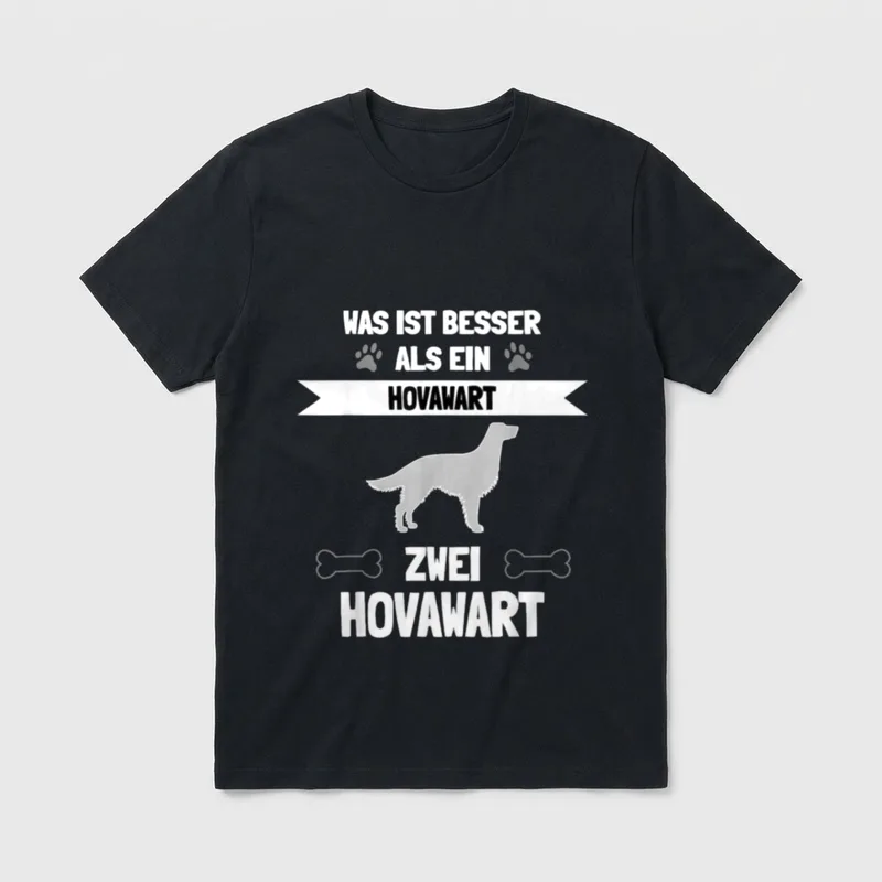 Hovawart Hunde Pfoten Hundesprüche T-Shirt 1114 – Klassisches T-Shirt in Schwarz