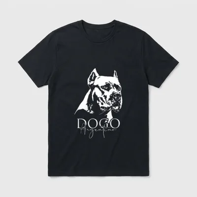 Dogo Argentino Hund Hunde Portrait T-Shirt – Klassisches T-Shirt in Schwarz