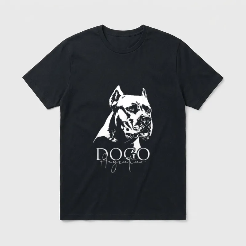 Dogo Argentino Hund Hunde Portrait T-Shirt – Klassisches T-Shirt in Schwarz