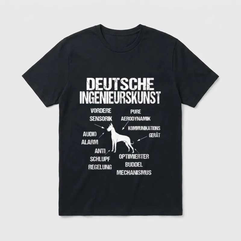 Deutscher Dogge Doggen Hundebesitzer T-Shirt – Klassisches T-Shirt in Schwarz