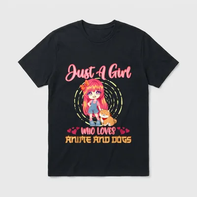 Just A Girl Who Lustige Hundesprüche T-Shirt – Klassisches T-Shirt in Schwarz