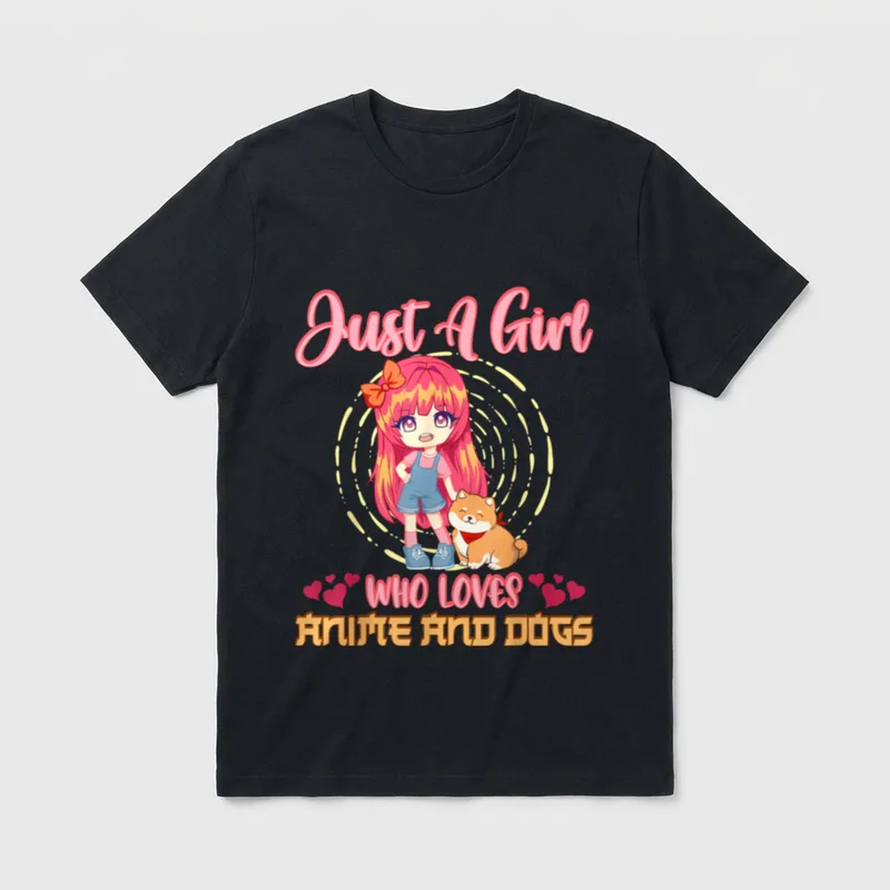 Just A Girl Who Lustige Hundesprüche T-Shirt – Klassisches T-Shirt in Schwarz