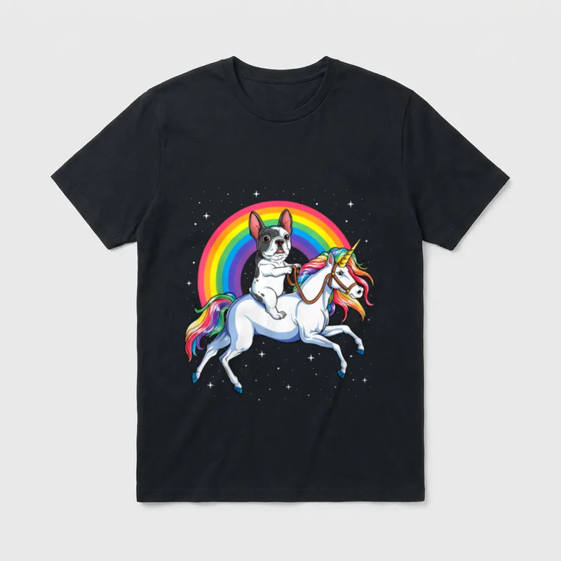 Französische Bulldogge Einhorn T T-Shirt – Klassisches T-Shirt in Schwarz