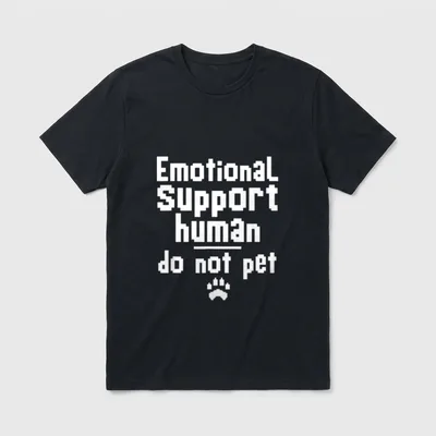 Emotional Support Human Doggo T-Shirt – Klassisches T-Shirt in Schwarz