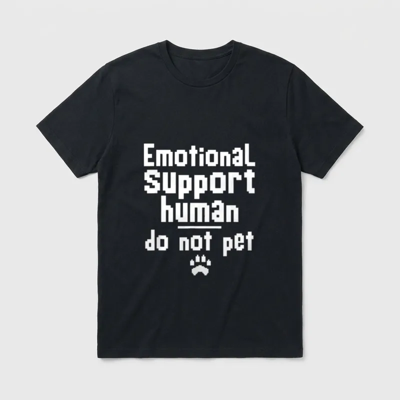 Emotional Support Human Doggo T-Shirt – Klassisches T-Shirt in Schwarz