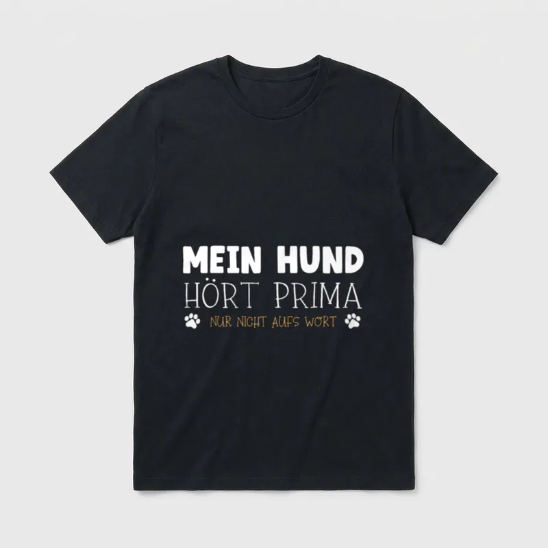 Hunde Hundefreunde Hundeliebhaber Hundemotive T-Shirt – Klassisches T-Shirt in Schwarz