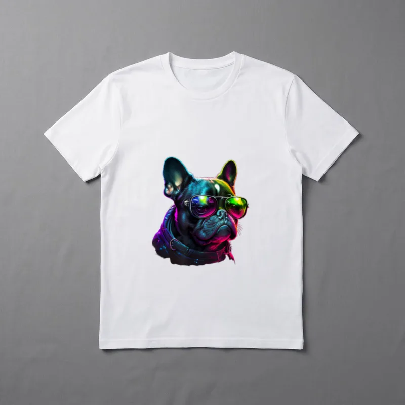 Französische Bulldogge Hunde Französische T-Shirt 1155 – Klassisches T-Shirt in Schwarz