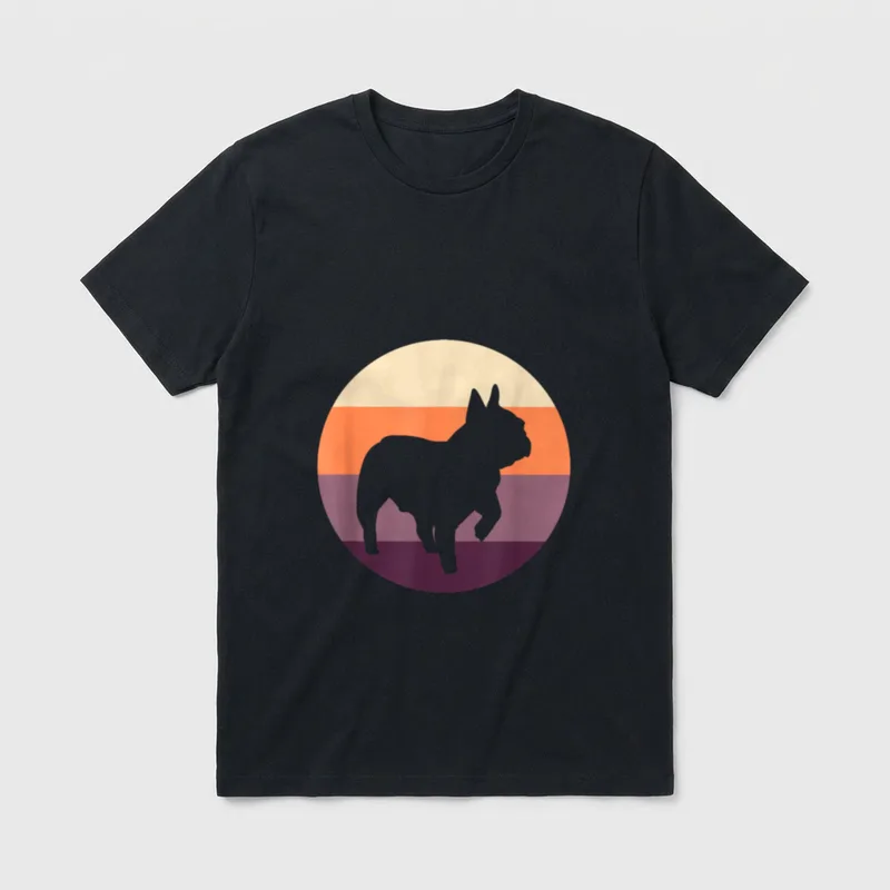 Hundeliebhaber Hunde Tiermotiv Bulldoggen T-Shirt – Klassisches T-Shirt in Schwarz