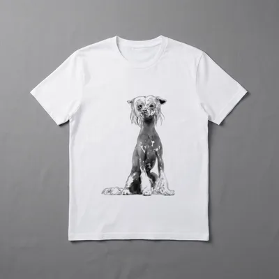 Sitzinder Hund Chinesischer Schopfhund T-Shirt – Klassisches T-Shirt in Schwarz