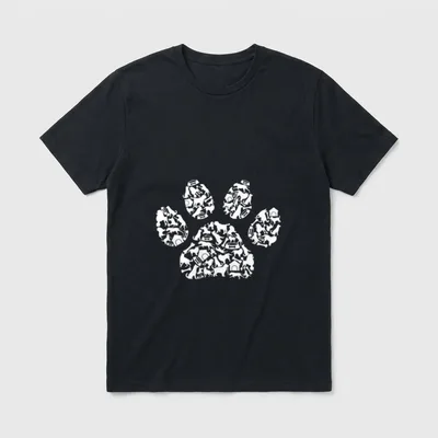 Hundepfote Pfote Pfote Hundepfote T-Shirt – Klassisches T-Shirt in Schwarz
