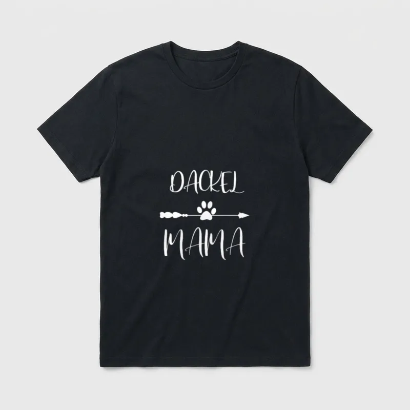 Dackel Dackel Mama Pfote T-Shirt – Klassisches T-Shirt in Schwarz
