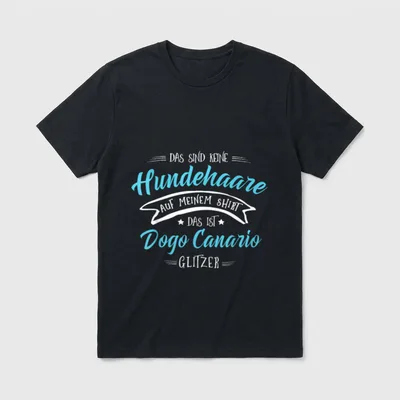 Hundehaare Glitzer Dogo Canario T-Shirt – Klassisches T-Shirt in Schwarz