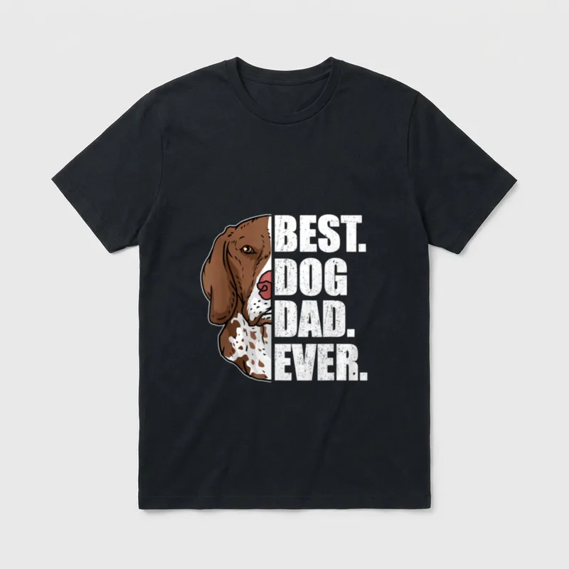 Best Dog Dad Ever T-Shirt 1186 – Klassisches T-Shirt in Schwarz