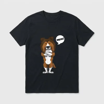 Sturer Shetland Sheepdog Hund T-Shirt – Klassisches T-Shirt in Schwarz