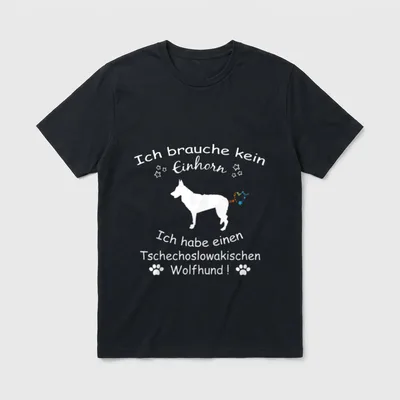 Tschechoslowakischer Wolfshund Lustige Hundesprüche T-Shirt – Klassisches T-Shirt in Schwarz