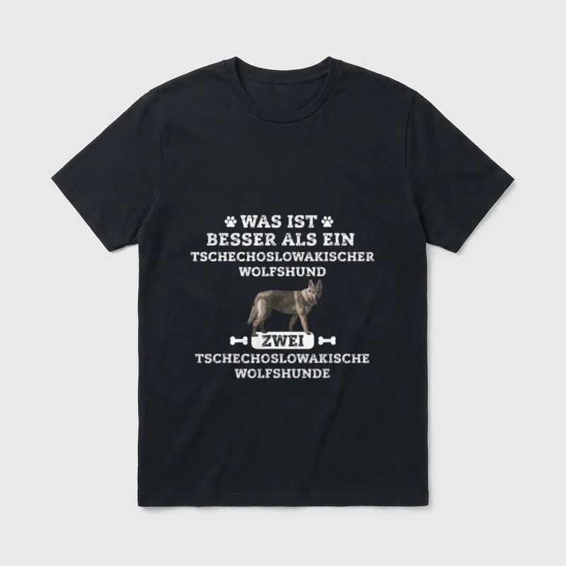Besser Zwei Tschechoslowakischer Wolfshunde T-Shirt – Klassisches T-Shirt in Schwarz