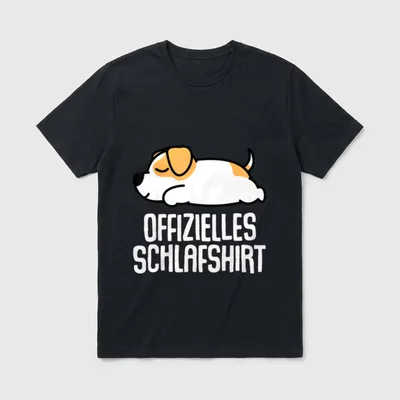 Offizielles Schlafshirt Hund T-Shirt 1196 – Klassisches T-Shirt in Schwarz