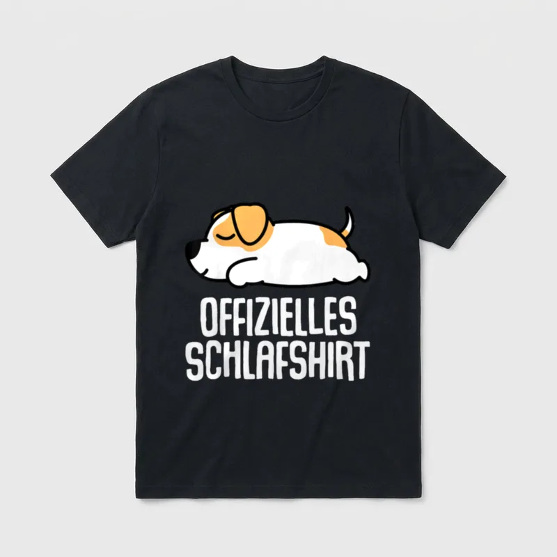 Offizielles Schlafshirt Hund T-Shirt 1196 – Klassisches T-Shirt in Schwarz