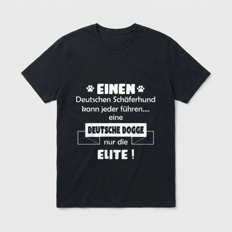 Deutsche Dogge Deutsche Dogge Lustige Hundesprüche T-Shirt – Klassisches T-Shirt in Schwarz