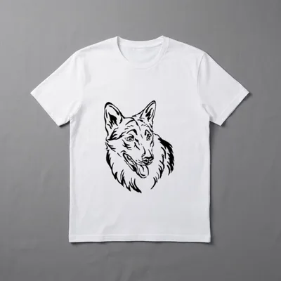 Tschechoslowakischer Wolfhund Hund Hundekopf T-Shirt – Klassisches T-Shirt in Schwarz