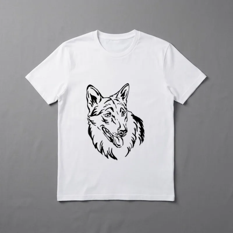 Tschechoslowakischer Wolfhund Hund Hundekopf T-Shirt – Klassisches T-Shirt in Schwarz