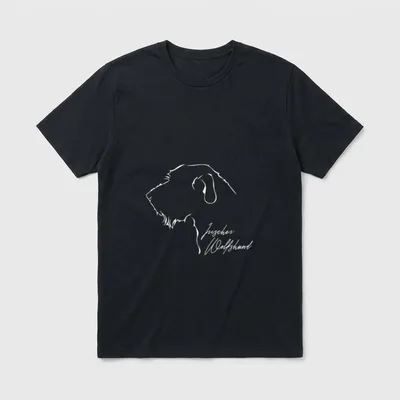 Irischer Wolfshund Profil Hunderasse T-Shirt – Klassisches T-Shirt in Schwarz