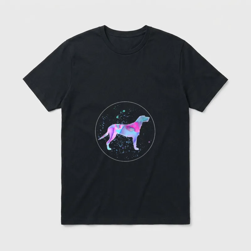 Irischer Wolfshund T-Shirt 1211 – Klassisches T-Shirt in Schwarz