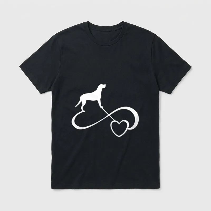 Irischer Wolfshund T-Shirt 1212 – Klassisches T-Shirt in Schwarz
