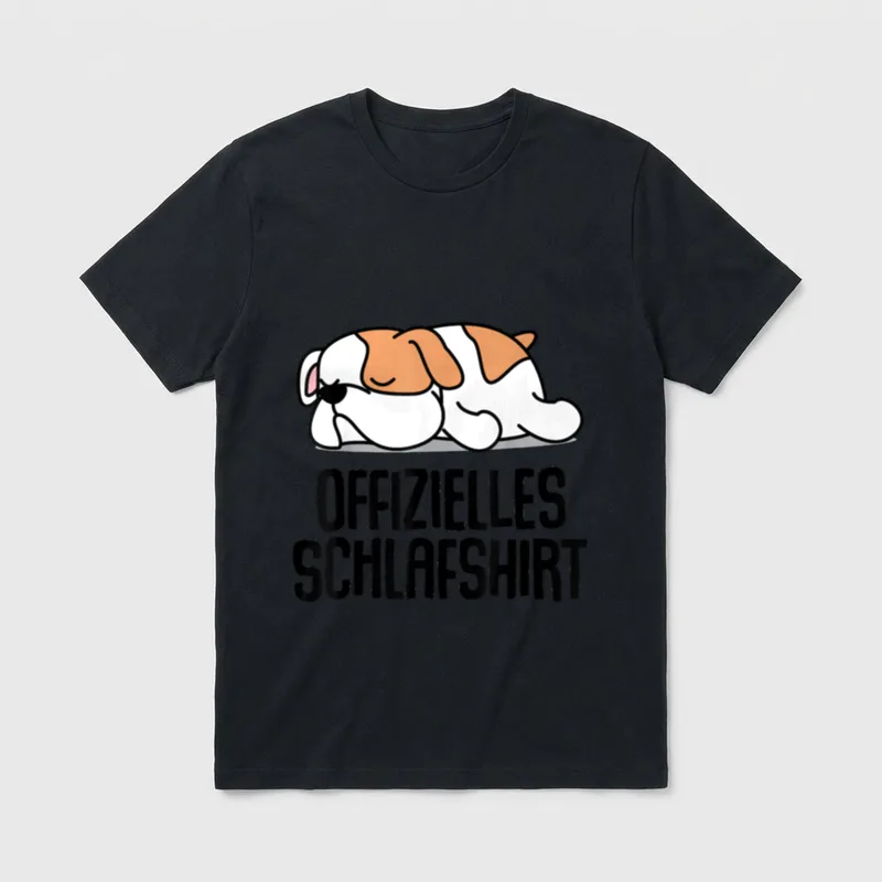 Offizielles Schlafshirt Pyjama Hund Bulldogge T-Shirt – Klassisches T-Shirt in Schwarz
