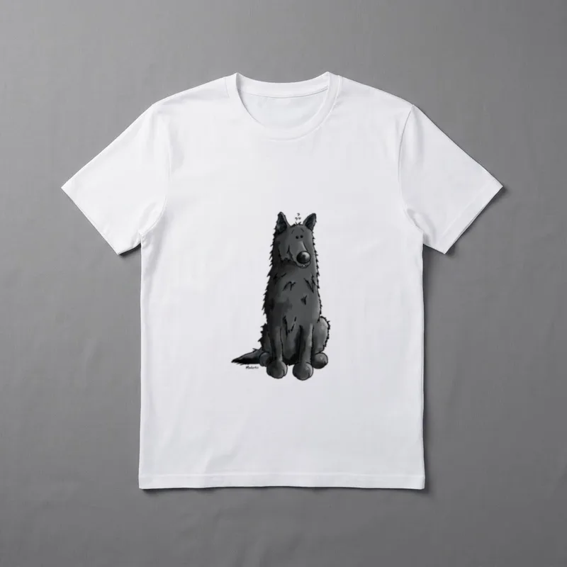 Lustiges Groenendael Comic T T-Shirt – Klassisches T-Shirt in Schwarz